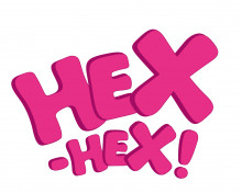 Hex-hex! Logo hoch